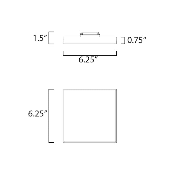 Trim 1-Light 6.25 Wide White Utility Items